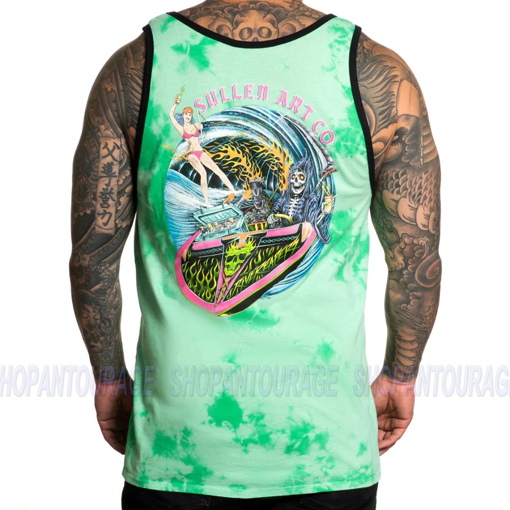 Sullen Art Collective Grim Ripper SCM4172 Premium Fit Tattoo Tank Top for Men